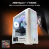 PcCom Ready AMD Ryzen 7 5800X / 32 Go / SSD 1 To / RTX 4060 Ti - Blanc – Image 3