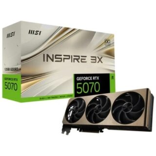 Carte graphique MSI GeForce RTX 5070 INSPIRE 3X OC 12 Go GDDR7 Reflex 2 RTX AI DLSS4