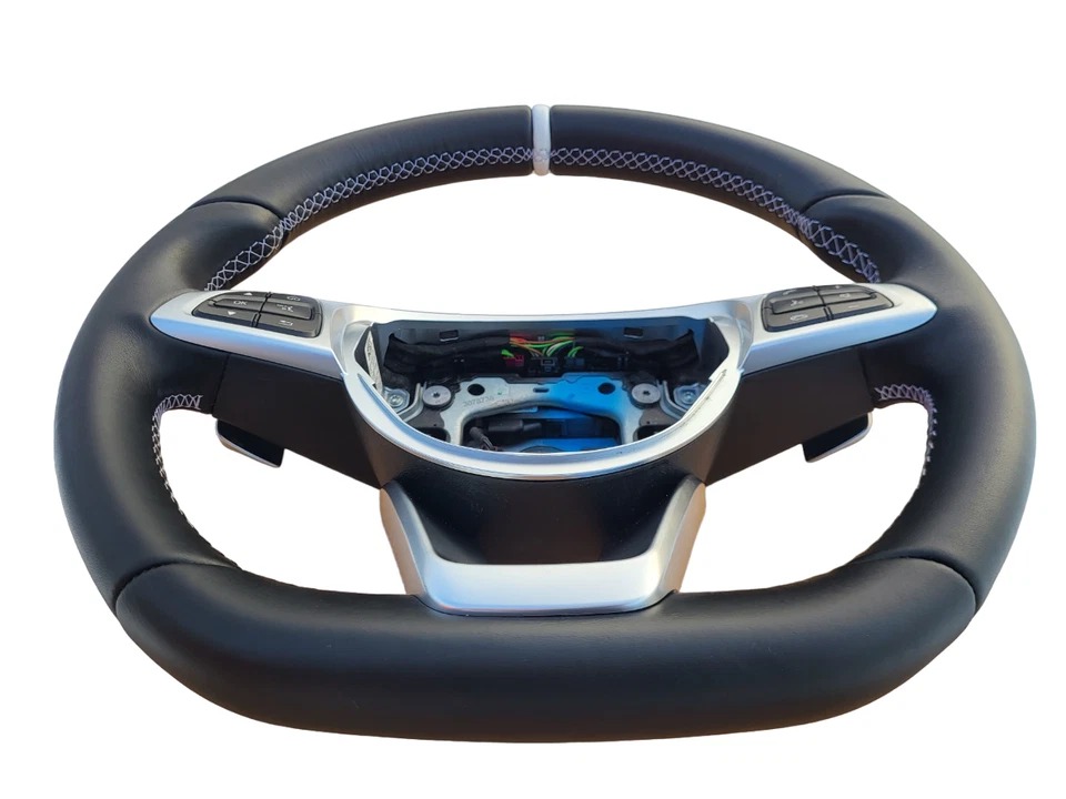 MERCEDES-BENZ AMG SPORT PACKAGE 2014+ WHITE STEERING WHEEL W205 W213 NAPPA NEW - Image 3