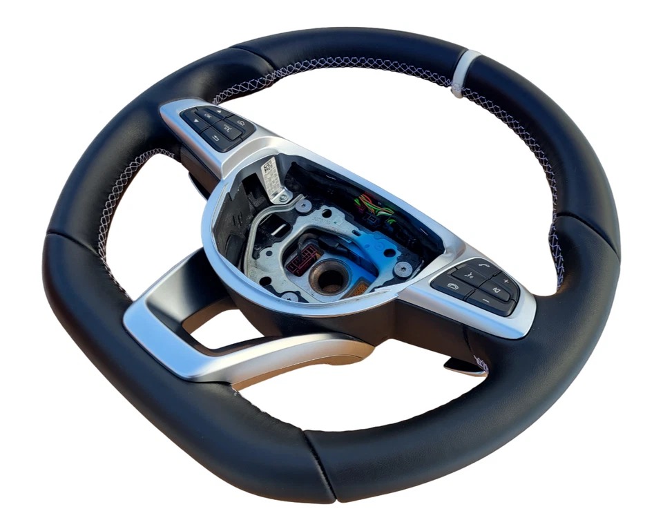 MERCEDES-BENZ AMG SPORT PACKAGE 2014+ WHITE STEERING WHEEL W205 W213 NAPPA NEW - Image 5