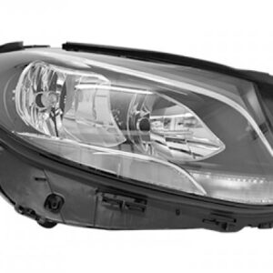 Right front headlight, H7+H7 bulb, with LED For mercedes classe E