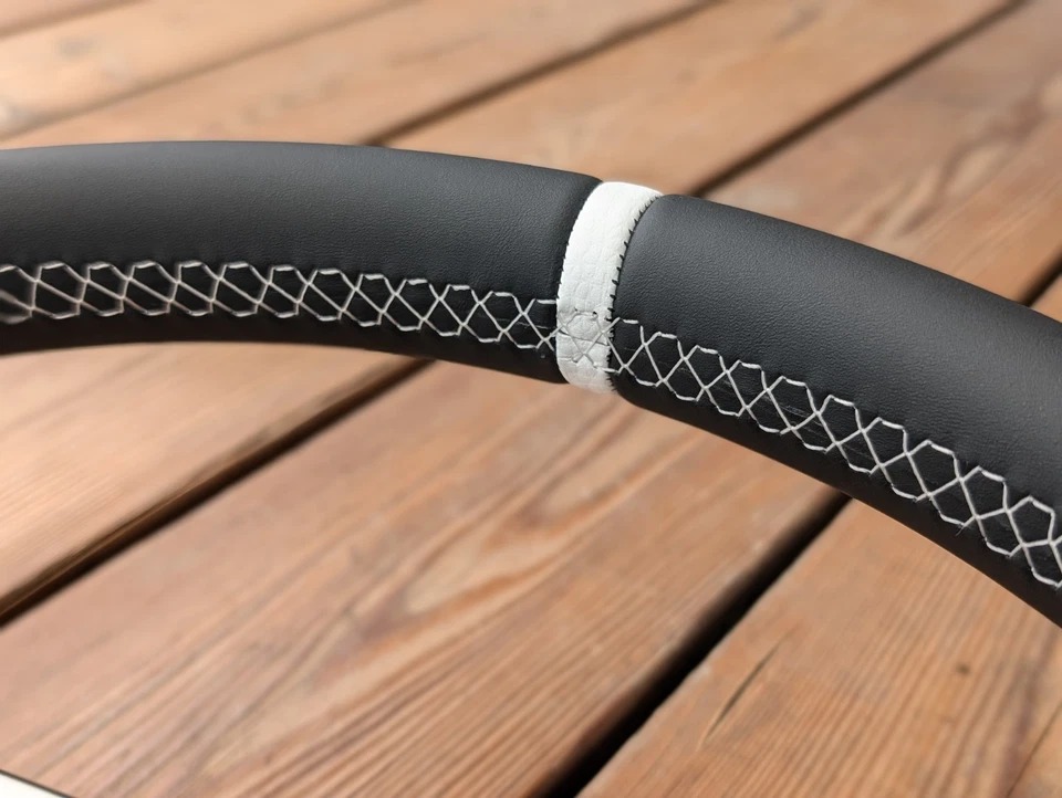 NEW LEATHER steering wheel for Mercedes 2014-2018 AMG W205 W213 W447 Vito WHITE - Image 5